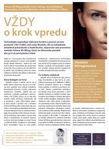 obrázok článku s názvom "Vždy o krok vpredu" v časopise Madam Eva, číslo September 2019